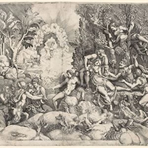 The Death of Procris, c. 1540. Creator: Giorgio Ghisi (Italian, 1520-1582)