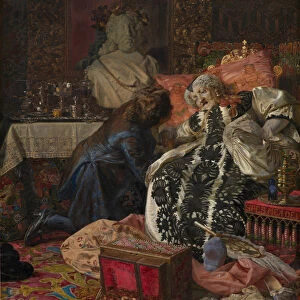 The Death of Queen Sophie Amalie, 1882. Artist: Zahrtmann, Kristian (1843-1917)
