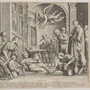 The death of St Cecilia, ca. 1640-60. Creator: Johann Friedrich Greuter