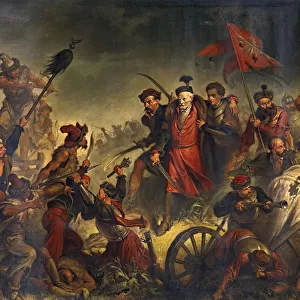 Death of Stanislaw Zolkiewski in a Battle of Cecora 1620, 1877