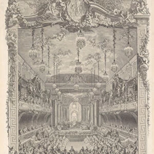 Decoration de la salle de spectacle construite a Versailles pour la representation de
