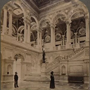 Decorative splendors of the Entrance Hall of the great Congressional Library, Washington, U. S. A