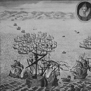 Defeat of the Spanish Armada, 1745. Artist: Benjamin Cole