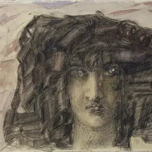 Demons head. Illustration to the poem The Demon by Mikhail Lermontov, 1890-1891. Artist: Vrubel, Mikhail Alexandrovich (1856-1910) Demons head. Illustration to the poem The Demon by Mikhail Lermontov, 1890-1891. Artist: Vrubel, Mikhail Alexandrovich (1856-1910)