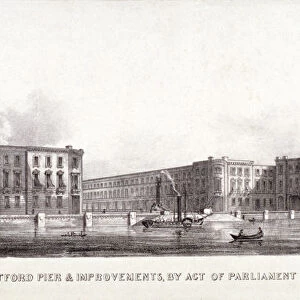 Deptford Pier and the River Thames, Greenwich, London, c1835