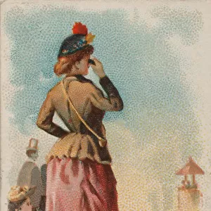 Derby Day, England, from the Holidays series (N80) for Duke brand cigarettes, 1890. 1890