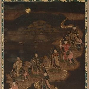 Descent of the Nine Luminaries and the Seven Stars at Kasuga, 1300s. Creator: Unknown