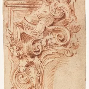 Design for a Cartouche, first half 1700s. Creator: Gilles Marie Oppenord (French, 1672-1742)