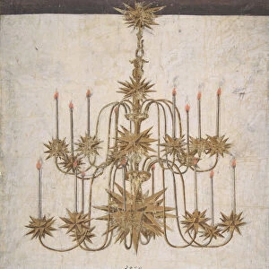 Design for a Chandelier with Sixteen Candles, 1632. Creator: Isaak Ehe