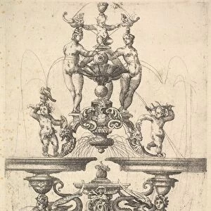 Design for a Fountain, Plate 119 from Dietterlins Architectura, 1598