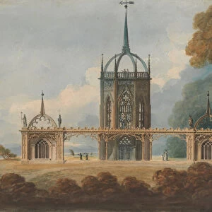 Design for a Gothic Belle Vue, ca. 1800. Creator: William Hurst Ashpitel