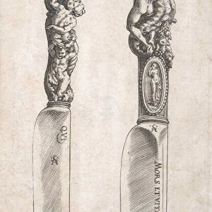 Design for Two Knife Handles, 1553-1615. Creator: Cherubino Alberti