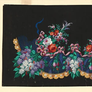 Design for a Printed, Woven or Embroidered Skirt Border, France, 19th century