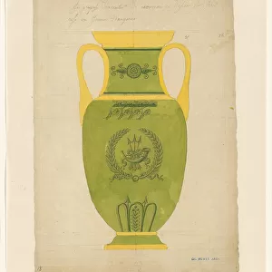 Design for a vase of Sèvres porcelain, c.1805-c.1815. Creator: Unknown