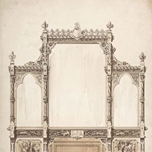 Design for Wall with Wooden Trim, 1841-84. Creator: Charles Hindley & Sons