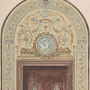 Designs for Arched Doorway, 19th century. Creator: Charles Monblond