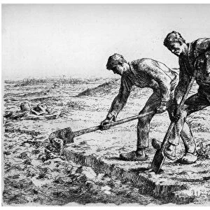 Diggers, c1835-1875 (1924). Artist: Jean Francois Millet