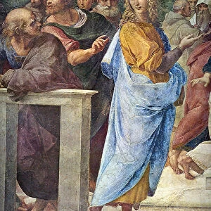 Disputa. Detail: Architect Bramante and Francesco Maria Della Rovere (right), 1509. Artist: Raphael (1483-1520)