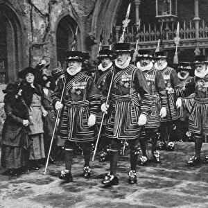 Distribution of the Maundy Money by Yeomen Warders, Tower of London, 1926-1927