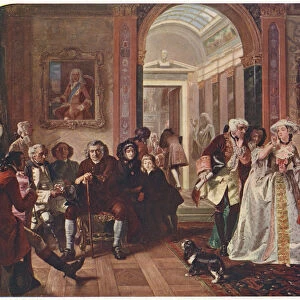 Doctor Johnson in the ante-room of Lord Chesterfield, waiting for an audience, 1748