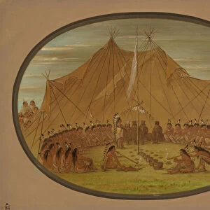 A Dog Feast - Sioux, 1861 / 1869. Creator: George Catlin