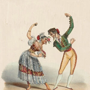 Dolores Serral and Mariano Camprubi dances the Bolero, c1840