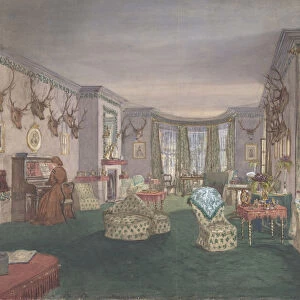 Drawing Room at Mar Lodge, Parish of Craithe and Braemar, Aberdeenshire, ca. 1860