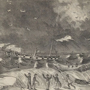 Dreadful Wreck of the Mexico on Hempstead Beach, January 2nd, 1837, 1848-56