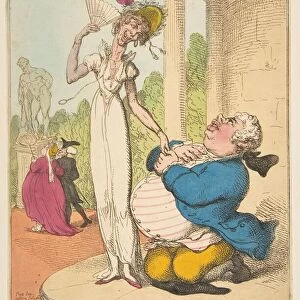 Dropsy Courting Consumption, October 25, 1810. Creator: Thomas Rowlandson