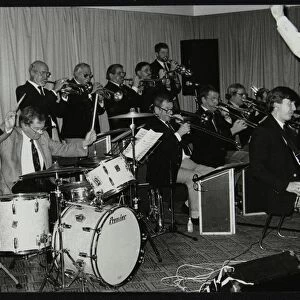 Drummer Ronnie Verrell and the Sound of 17 Big Band at The Fairway, Welwyn Garden City, Herts, 1991