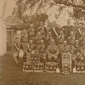 The Drums and Bugles of the First Battalion, The Queens Own Royal West Kent Regiment. Poona, India