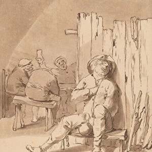 Drunken Peasant at an Inn, 1775. Creator: Bernhard Schreuder