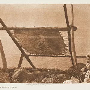 Drying Walrus Hide, 1928. Creator: Edward Sheriff Curtis