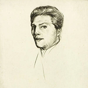 Drypoint Number Five: Portrait, 1909. Creator: Donald Shaw MacLaughlan