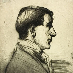 Drypoint Number Four: Portrait, 1909. Creator: Donald Shaw MacLaughlan