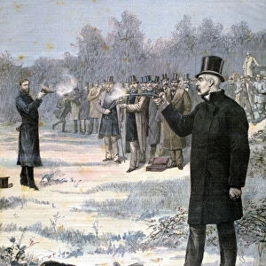 The Duel between Paul Deroulede and Georges Clemenceau, 1893. Artist: Henri Meyer