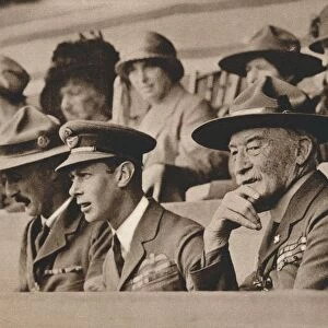 The Duke of York (later King George VI) with Lord Baden-Powell at a Jamboree, Wembley, 1924