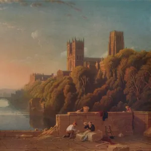 Durham Cathedral from the Prebends Bridge, c1832. Artist: George Fennell Robson