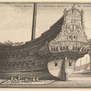 Dutch East Indiaman, 1647. Creator: Wenceslaus Hollar