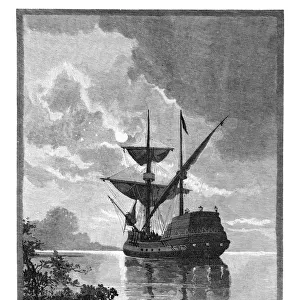 The Duyfken in the Gulf of Carpentaria, Australia, 1606 (1886). Artist: W Mollier