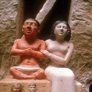 The dwarf Seneb with his wife and two children, Giza, 5th Dynasty