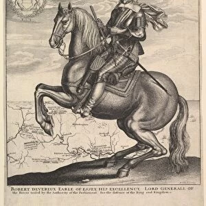 Earl of Essex on Horseback, 1643. Creator: Wenceslaus Hollar
