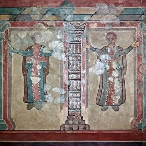 Early British Christian wall-painting on plaster, 2nd century