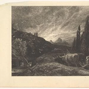 The Early Ploughman, 1861. Creator: Samuel Palmer