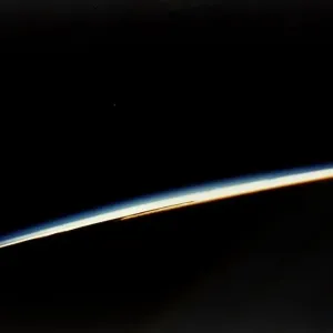 Earths atmosphere, view from Apollo II spacecraft, July 1969. Creator: NASA Earths atmosphere, view from Apollo II spacecraft, July 1969. Creator: NASA