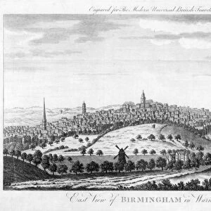East View of Birmingham in Warwickshire, 1779
