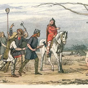 Edmund, King of East Anglia, killed by the Danes, 9th Century (1864). Artist: James William Edmund Doyle
