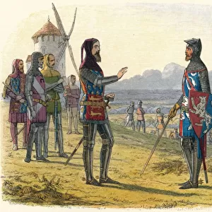 Edward refuses succour to his son at Crecy, 1346 (1864). Artist: James William Edmund Doyle