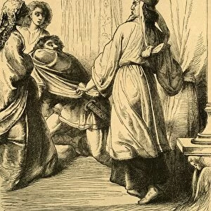 Edwy dragged by Dunstan from the presence of Elgiva, c1890. Creator: Unknown
