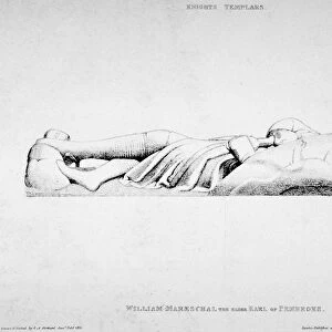 Effigy of William Marshall, Earl of Pembroke, Temple Church, City of London, 1840